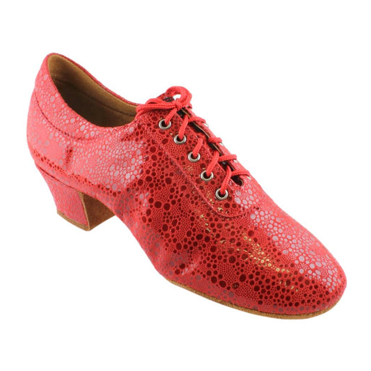 Practice Dance Shoes, 1205 Flexi, Leather, Shinny Red Drops