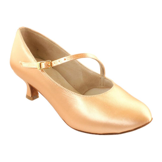 Women's Standard Dance Shoes, 6601 Premium P, Tan, Heel 5cm Flare W