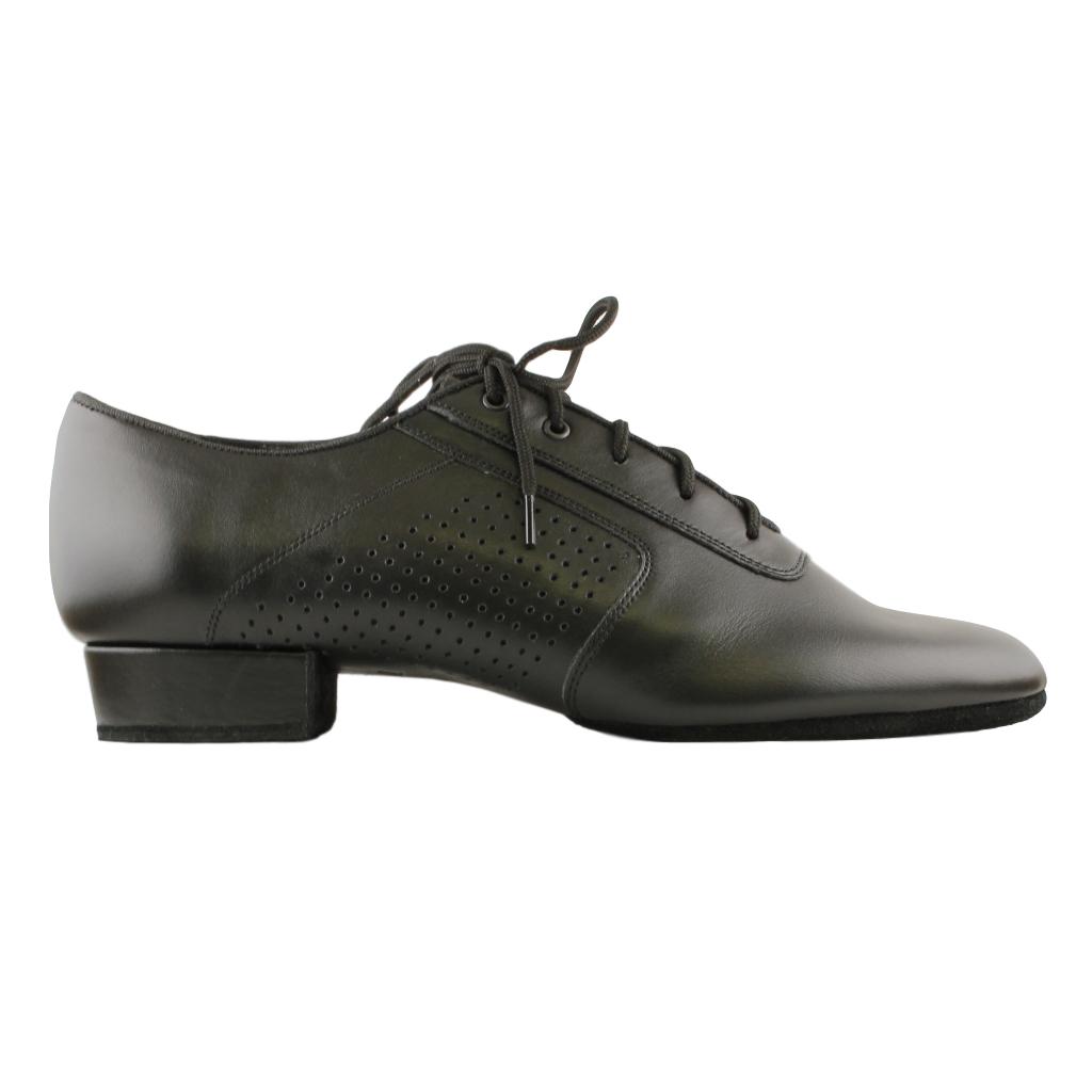 Galex Smooth Dance Shoes for Men, Model 1109 Oxford Flexi M, Black Leather