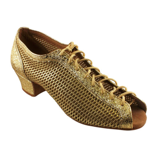 Practice Dance Shoes, Raspiro, Pale Gold Mesh and Leather