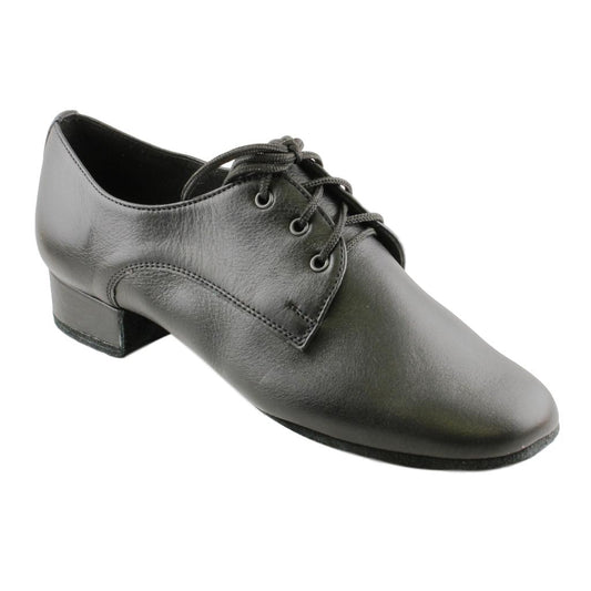 Galex Standard Dance Shoes for Boys, Model 1149 Patron, Black Leather