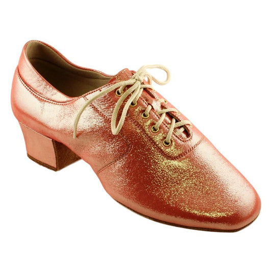 Practice Dance Shoes for Women, Model 1205 Flexi, Leather Red Gold